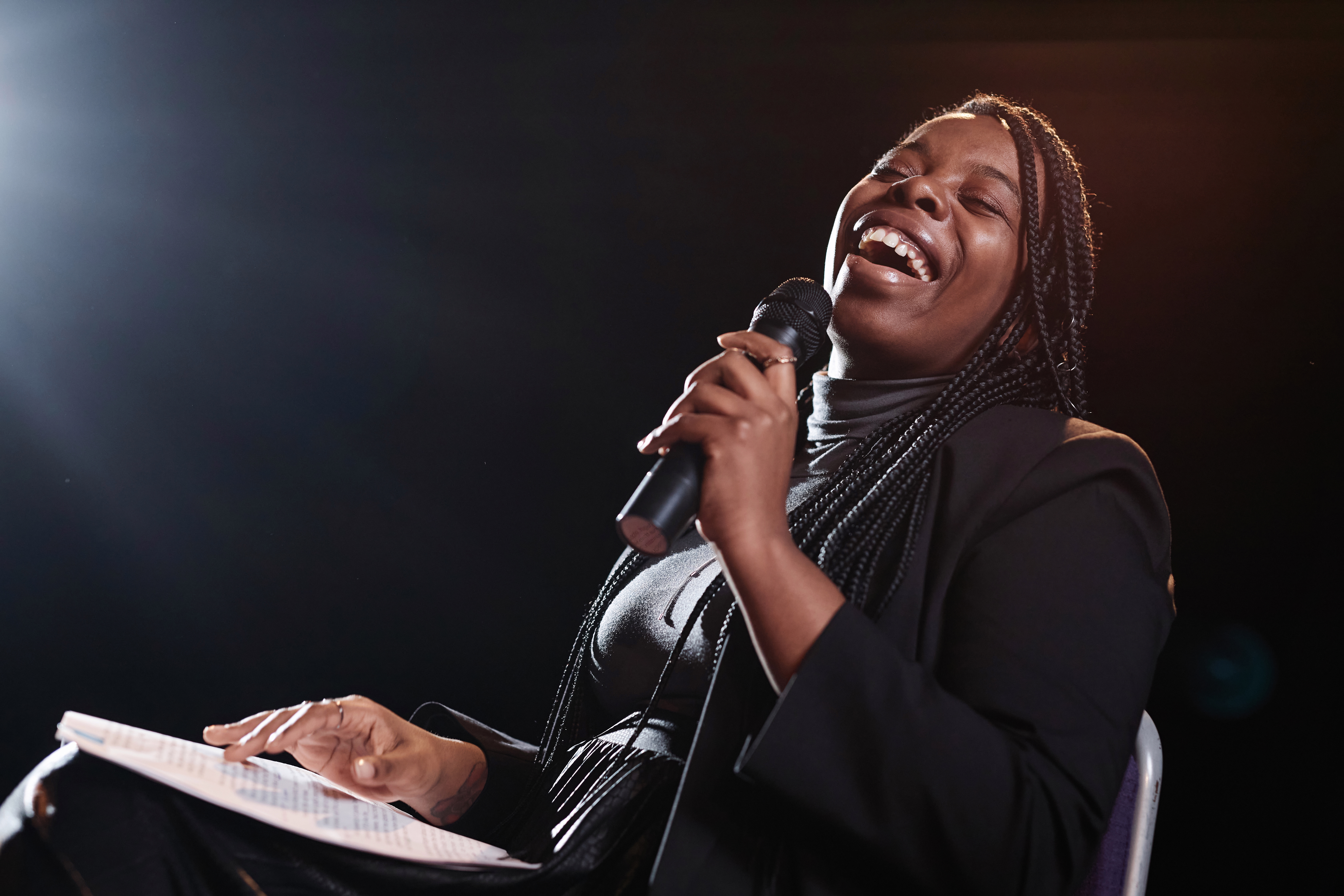 Woman sharing her story